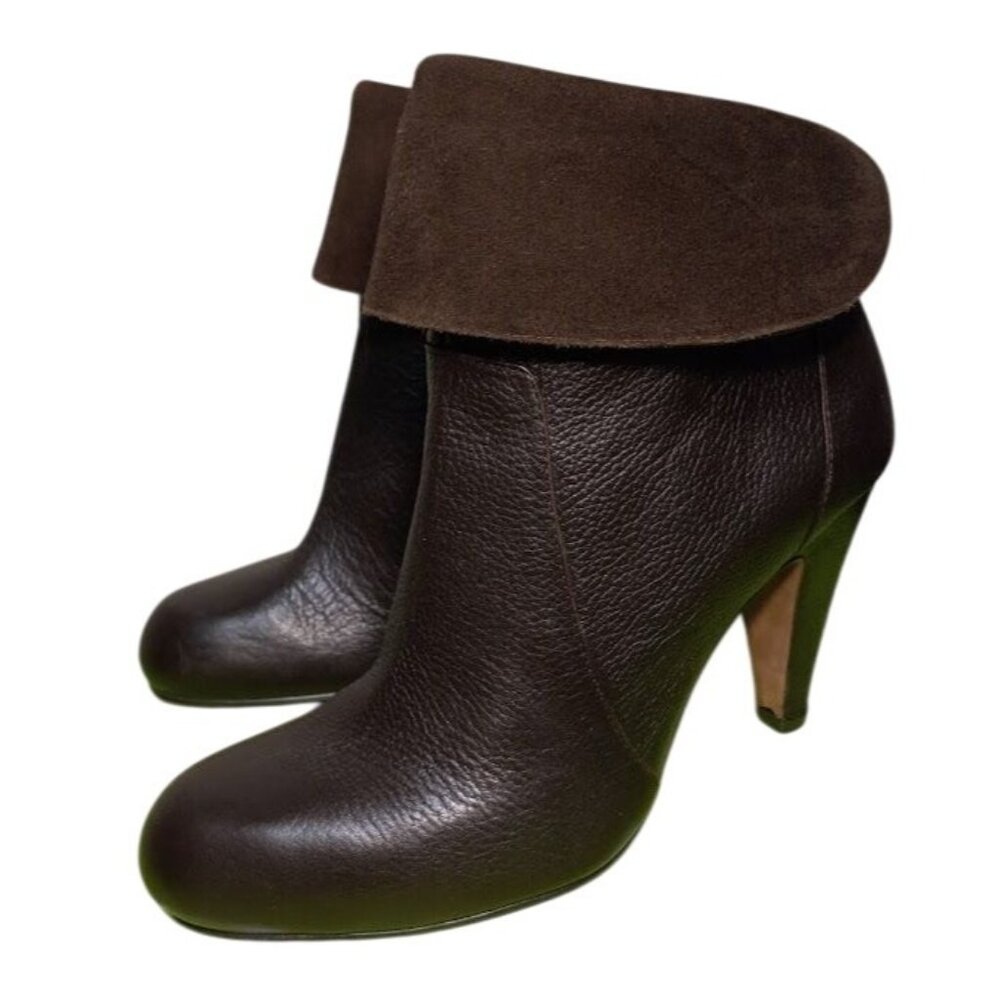 Jessica Bennett Women's Dark Brown Leather Nixie Ankle Boots Women's 8M NWOB - Picture 3 of 12